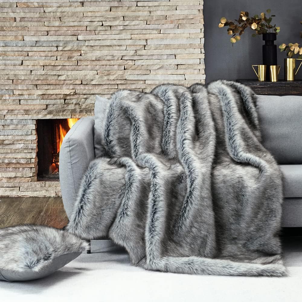 Couverture En Fausse Fourrure Everlasting Comfort - Doudoune, Douce Et Chaud Pour Canapé Ou Lit