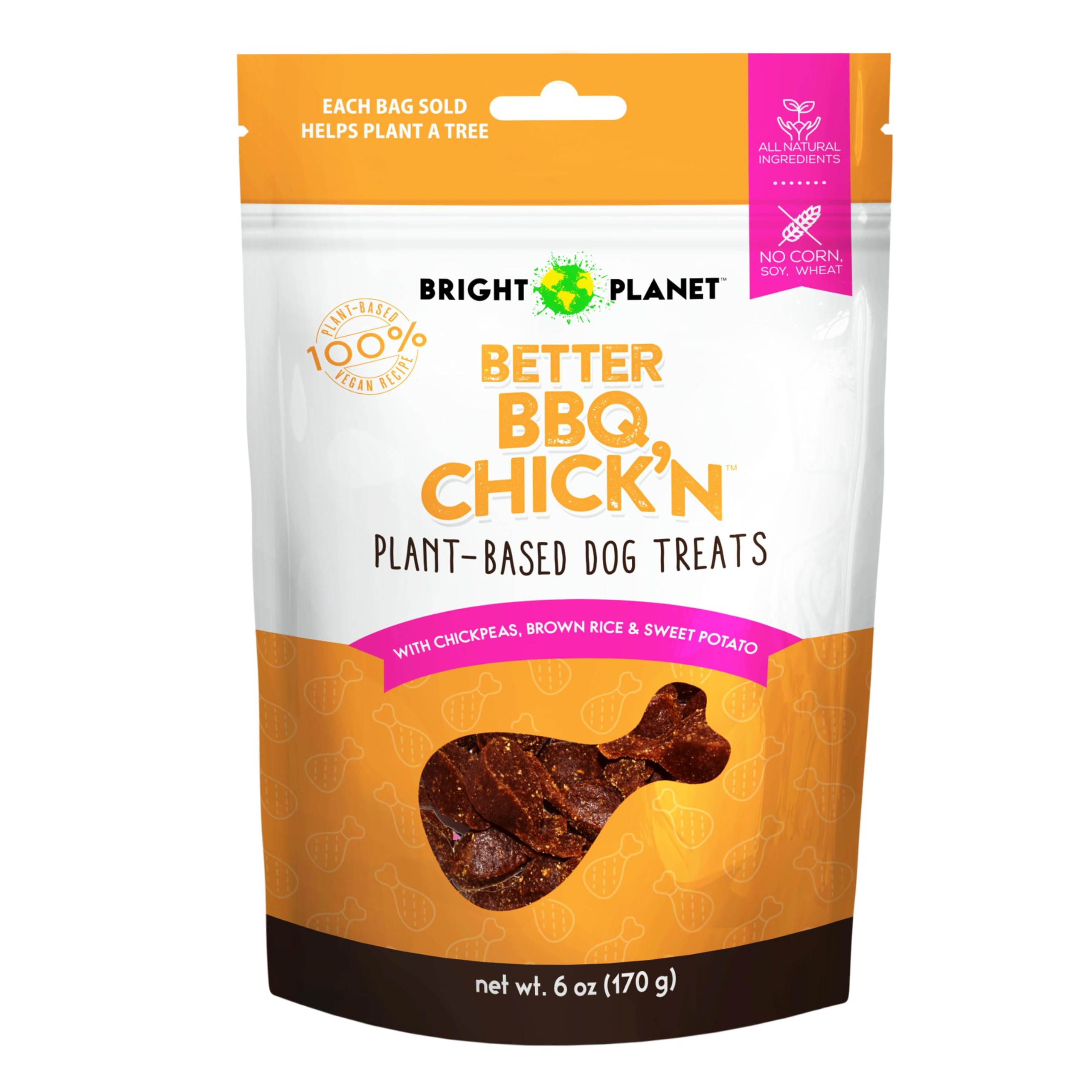 | Plant-Based Vegan Dog Treats - 6oz | Sustainable Natural Clean Label | Low-Calorie Soft Veggie Dog Treats | Made in USA