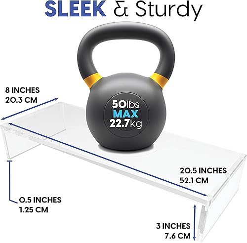 Miniatura 6 de Mammoth DuraClear - Soporte acrílico para laptop y monitor, accesorios ergonómicos de escritorio para mayor productividad y comodidad