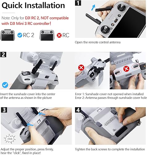 Miniatura 7 de FPVtosky Funda protectora 3 en 1 Mini 4 Pro RC 2 + 2 protectores de pantalla + paquete de cordón, se adapta al mando a distancia DJI Mini 4 ProAir 3