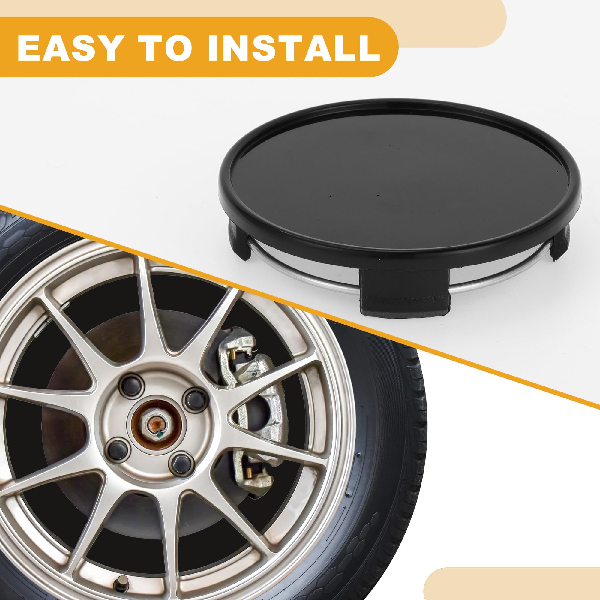 1 Pc 65mm 2 56 OD - Universal Car Wheel Hub Center Caps - Auto Hub Covers Automotive — view 6