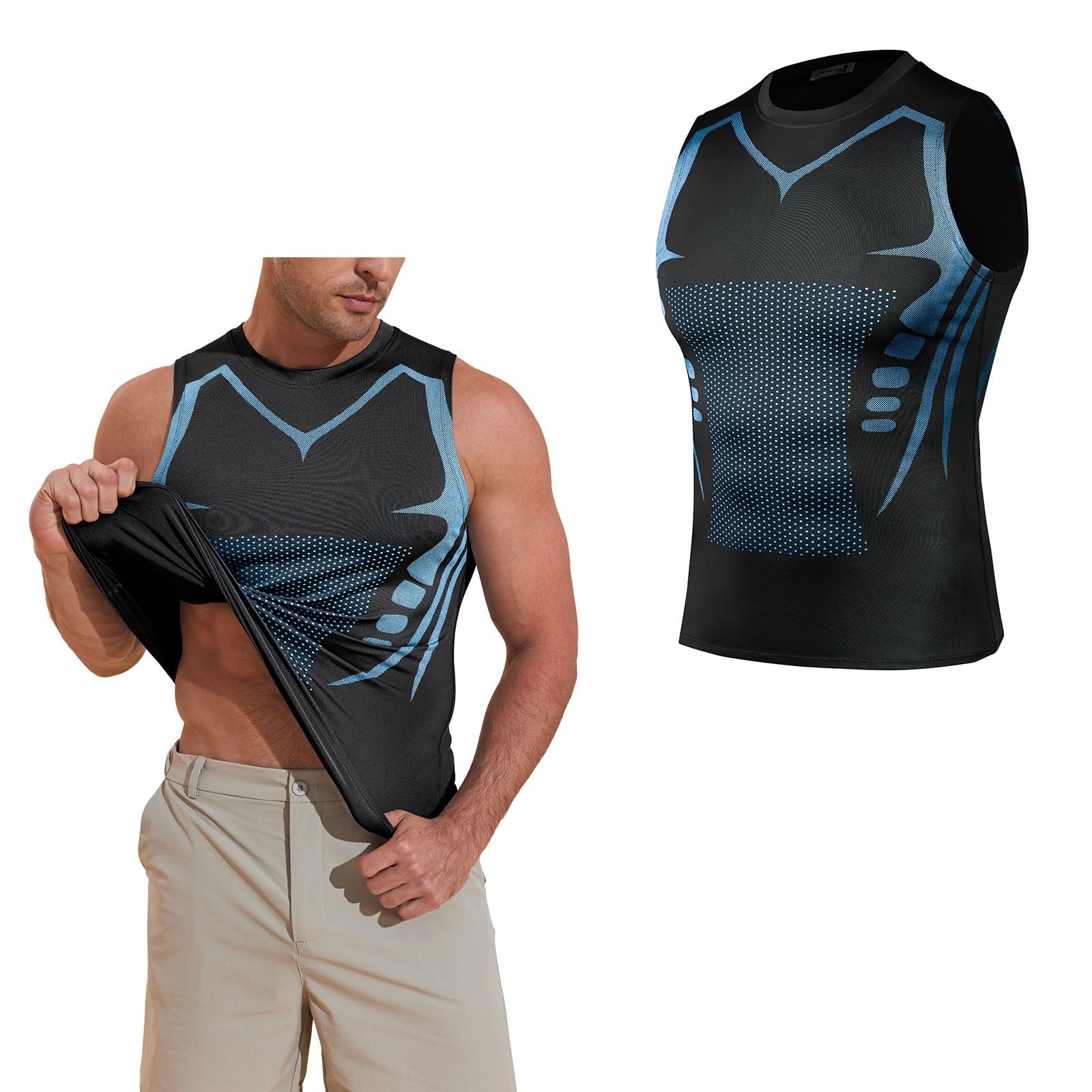 Posture Shirt Vita-boost Compression Shirt, Ionic Shaping Sleeveless Vest Posture Corrector Uk