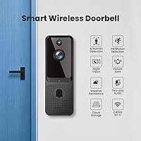 Vista 2 de Timbre de video inteligente inalámbrico con timbre, detección humana AI, audio de 2 vías, vista en vivo HD, visión nocturna, almacenamiento
