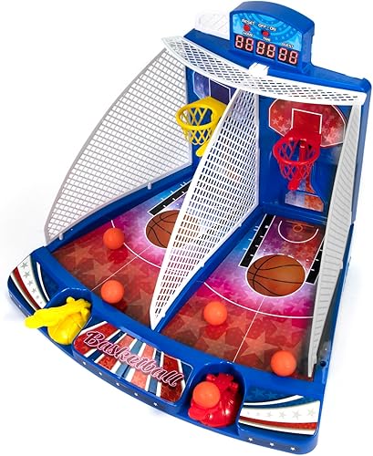 Miniatura 8 de Merchant Ambassador Retro Arcade Electronic Baloncesto - Juego de mesa, marcador eléctrico, efectos de sonido, 2 jugadores, a partir de 6 años