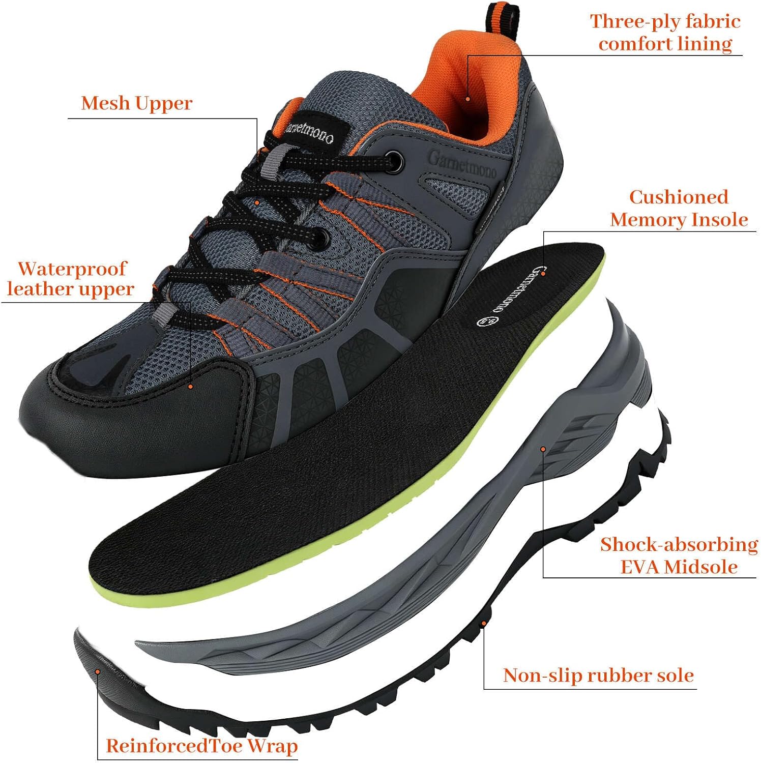FINDSEEDS Men's Outdoor Hiking＆Trekking Shoes