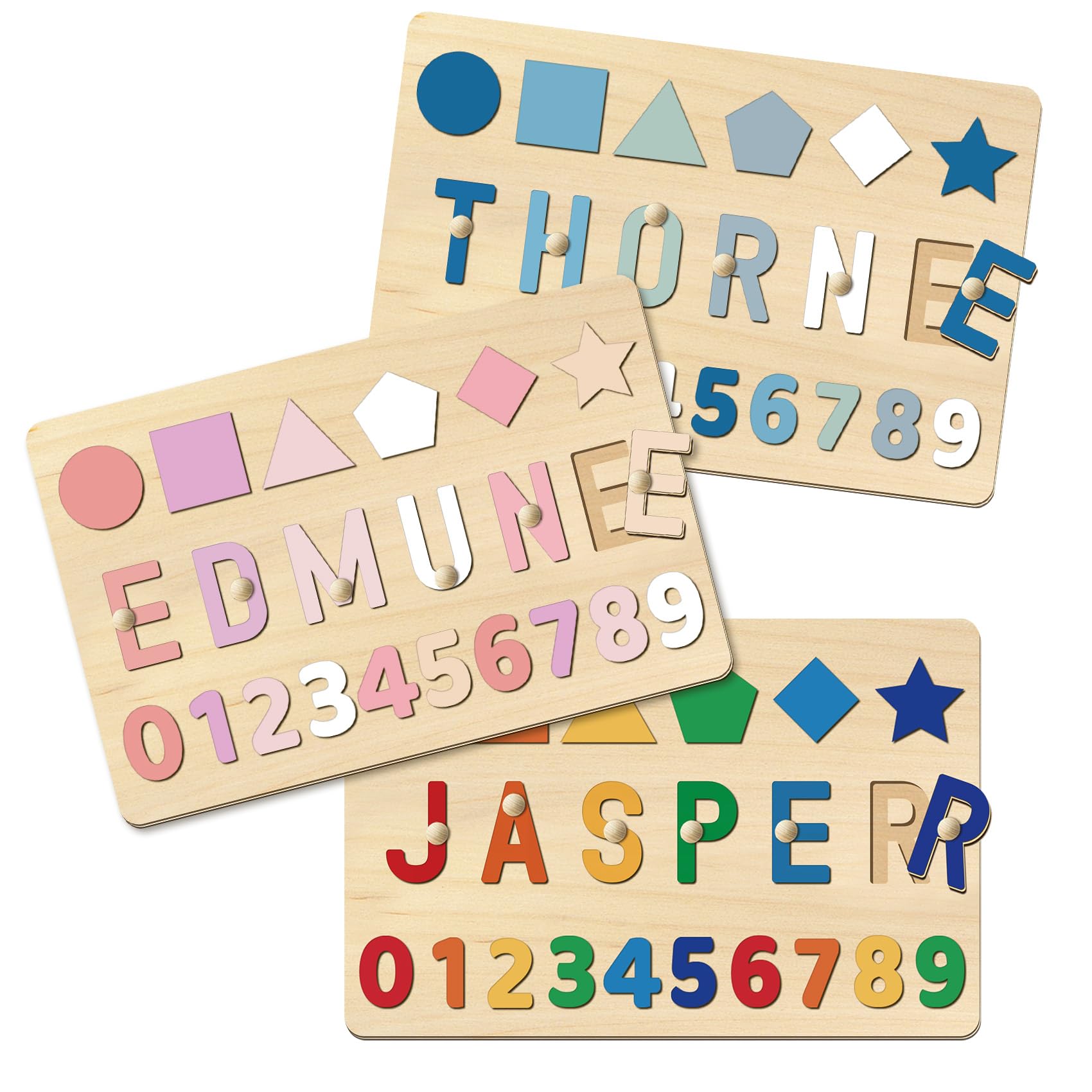 Puzzle Legno Personalizzato Con Nome, Puzzle Legno Bambini 1 Anno Con Animali Per Regali 1 Anno, Regalo Personalizzato Per Bambini Piccoli (1-3 Anni)