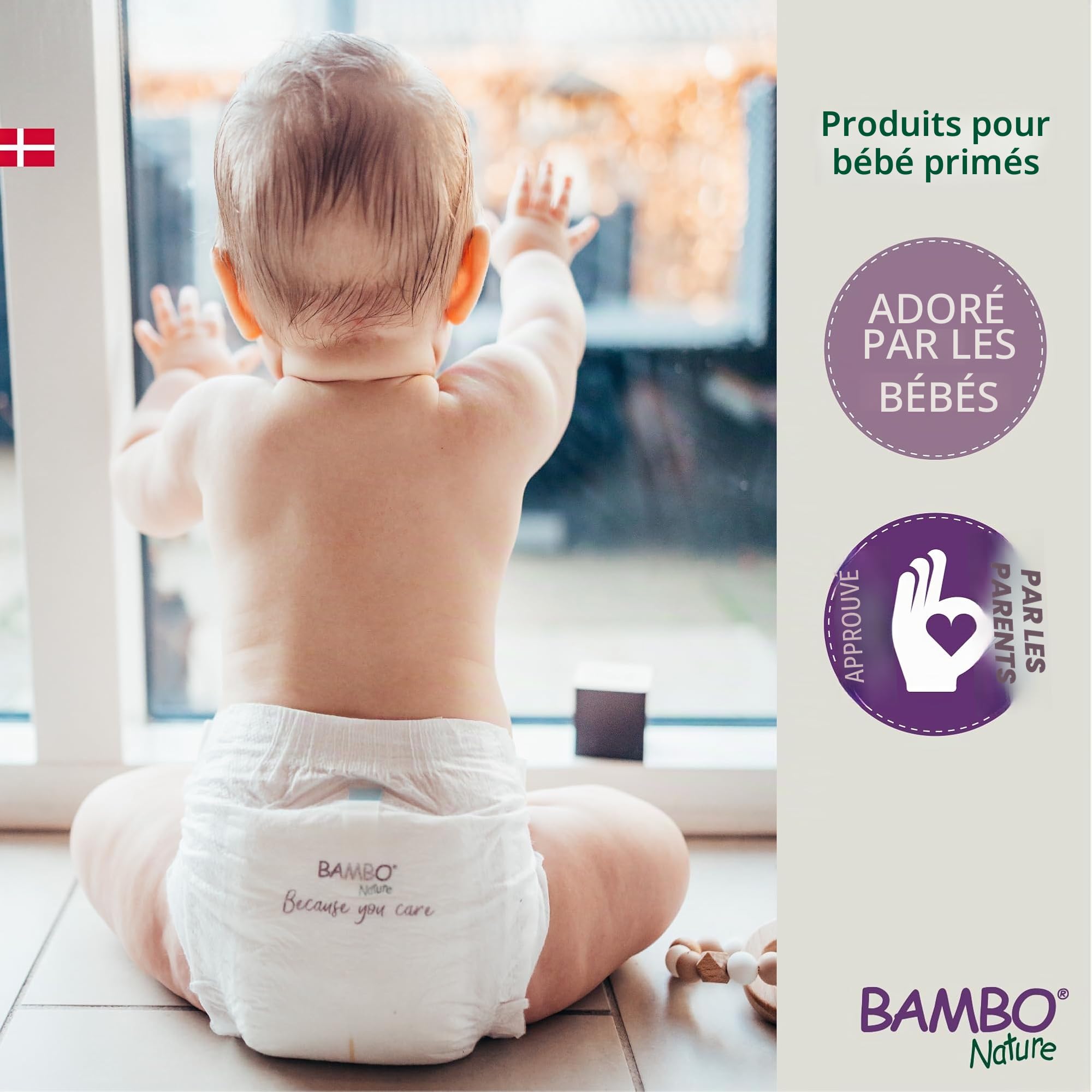 Bambo Nature Couches écologiques de qualité supérieure, couches durables étiquetées écologiques, protection améliorée contre les fuites, couches sûres et confortables pour bébé, sûres et confortables