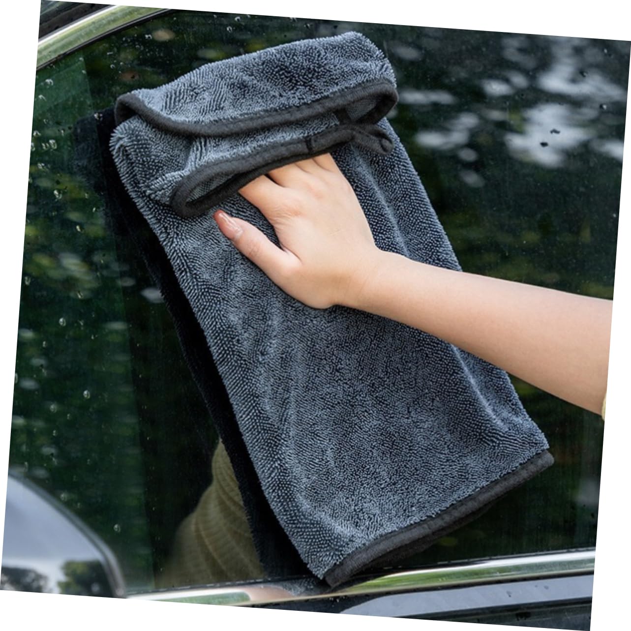 Panno Auto in Microfibra per Lavaggio e Asciugatura 60x160 Cm | Morbido, senza Residui D’acqua, Formato Extra Grande e Spesso, Lato Velluto Singolo