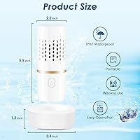 Vista 7 de Cudinham Purificador de Frutas y Verduras Limpiador Máquina de Lavado Forma de Cápsula Desinfección Tecnología de Purificación de Iones OH