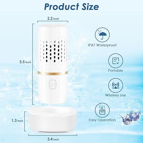 Miniatura 7 de Cudinham Purificador de Frutas y Verduras Limpiador Máquina de Lavado Forma de Cápsula Desinfección Tecnología de Purificación de Iones OH para