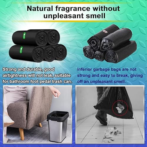 Miniatura 3 de Bolsas de basura pequeñas de 5 litros, 100 unidades, color blanco, transparente, de 3 a 5 litros, para oficina, cubo de pedal de baño, cubo de