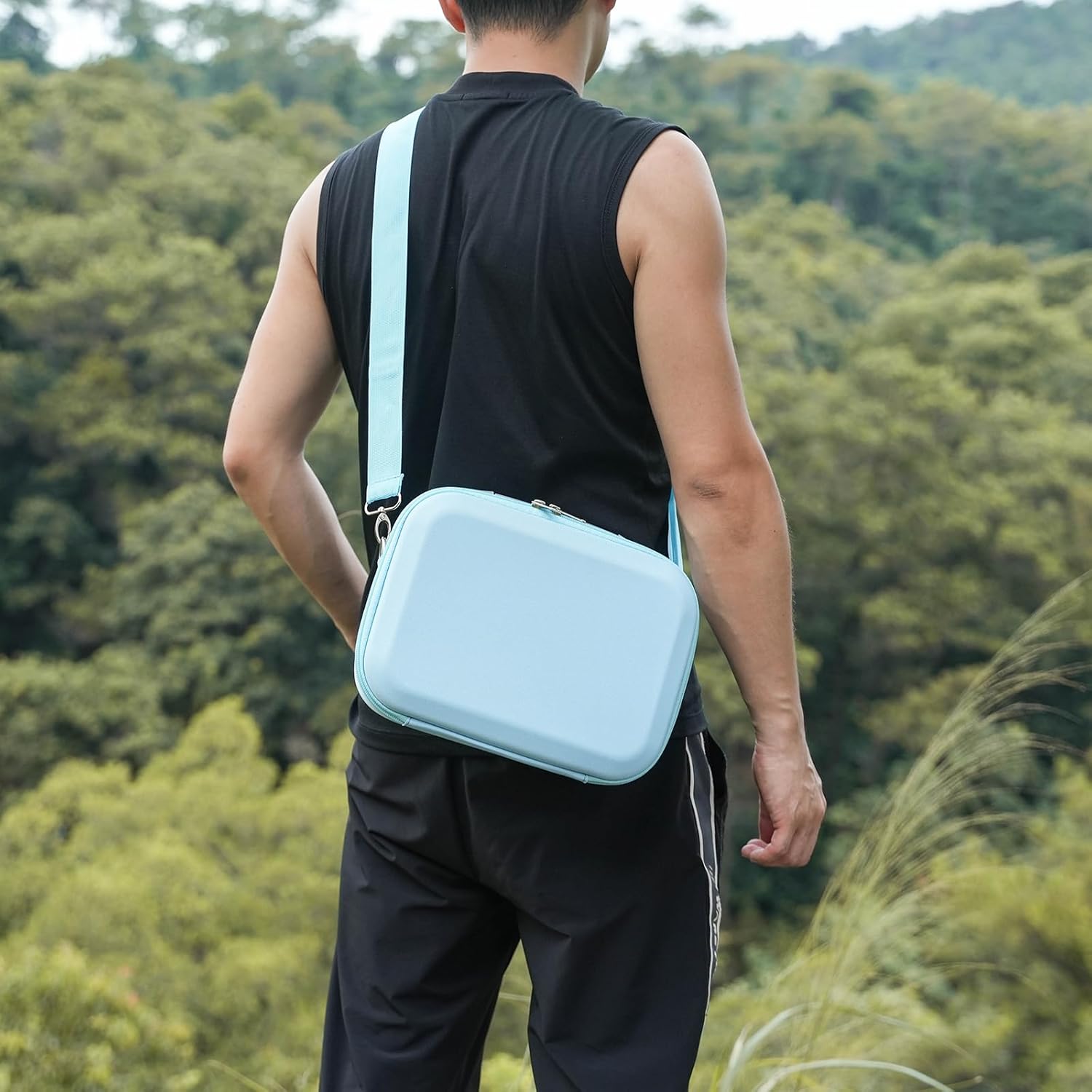 Carrying Case for DJI Neo-Portable PU Protective Storage Bag with YKK Zipper for DJI Neo Fly More Combo,RC-N3 Remote Controller, Neo Intelligent Flight Battery & Aceessories-Blue