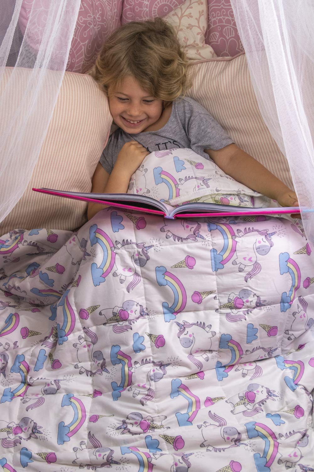 Kindergewichtsdecke | 3kg | 100x135cm | Oeko-TEX 100 Standard Schadstoffgeprüft | Gewichtsdecke | Therapiedecke | Erholsame Nächte für Kind und Eltern | Nicht für Kinder unter 3 Jahren
