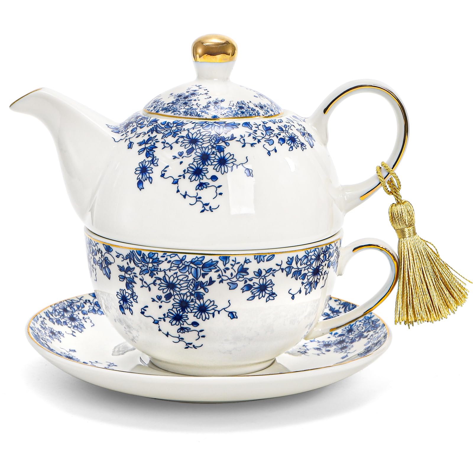 Amazon.com | Coloch Tea for One Set, Ceramic Teapot Set with Cup