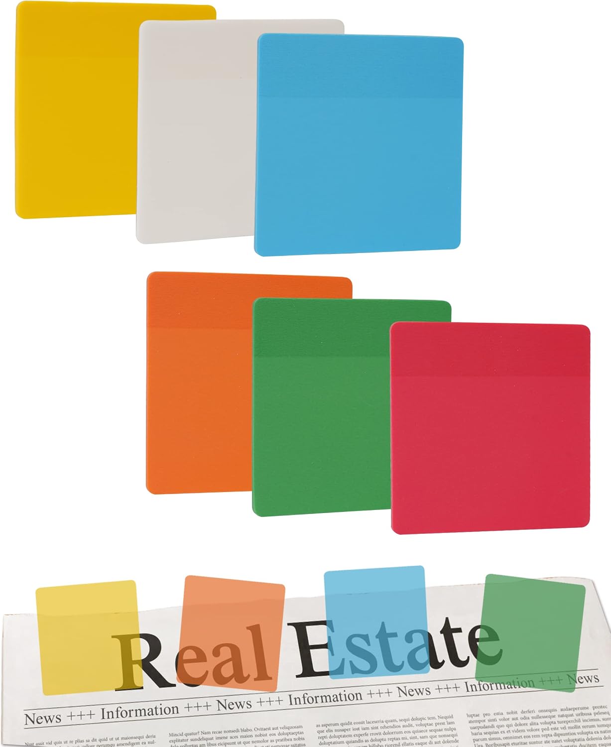 Transparent Sticky Note, 300Pcs 3x3in Clear Self-Adhesive Annotation, Waterproof Color Memo Pad, See Through & Removes Cleanly for Home Office School Message Book Note Paper (Candy Color)