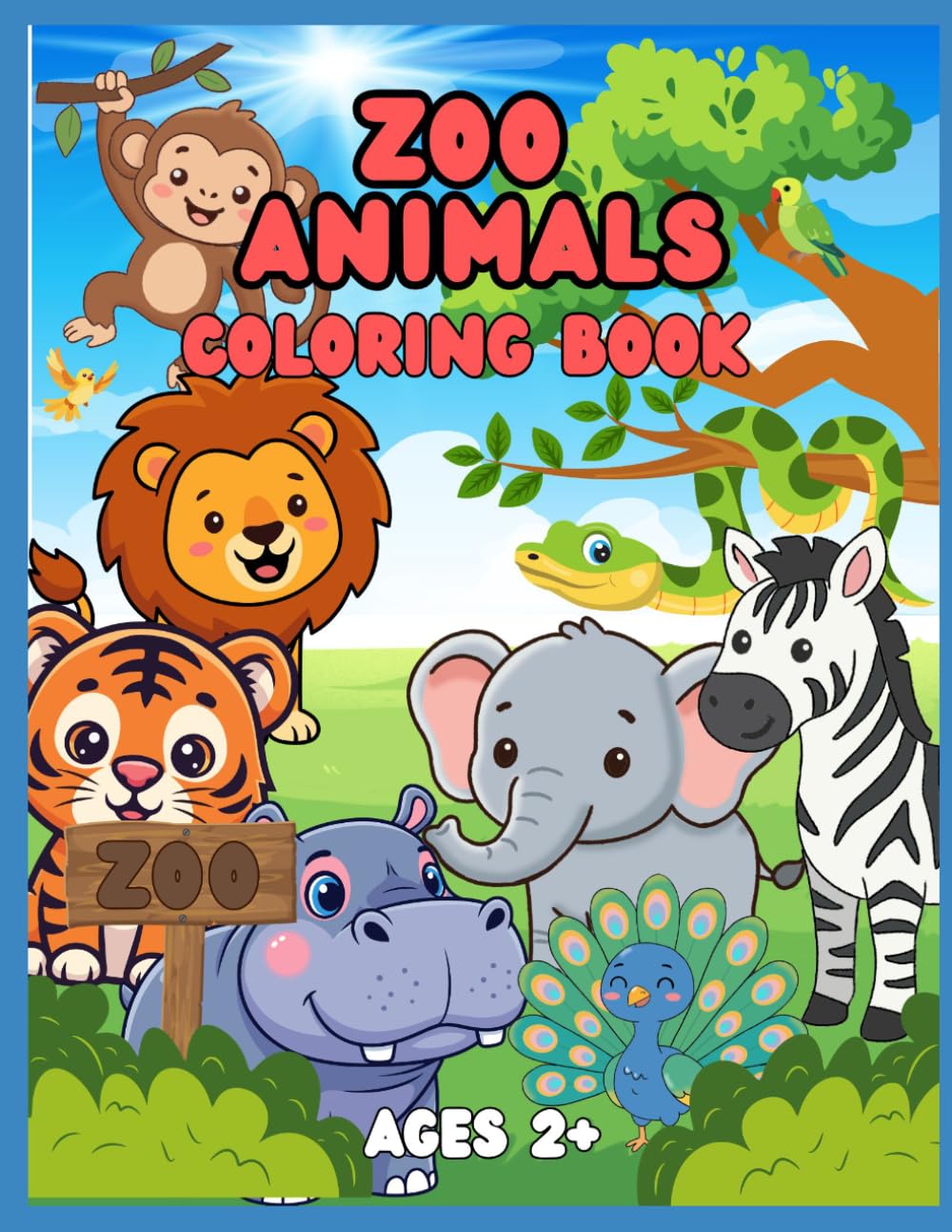Zoo Animals Coloring Book