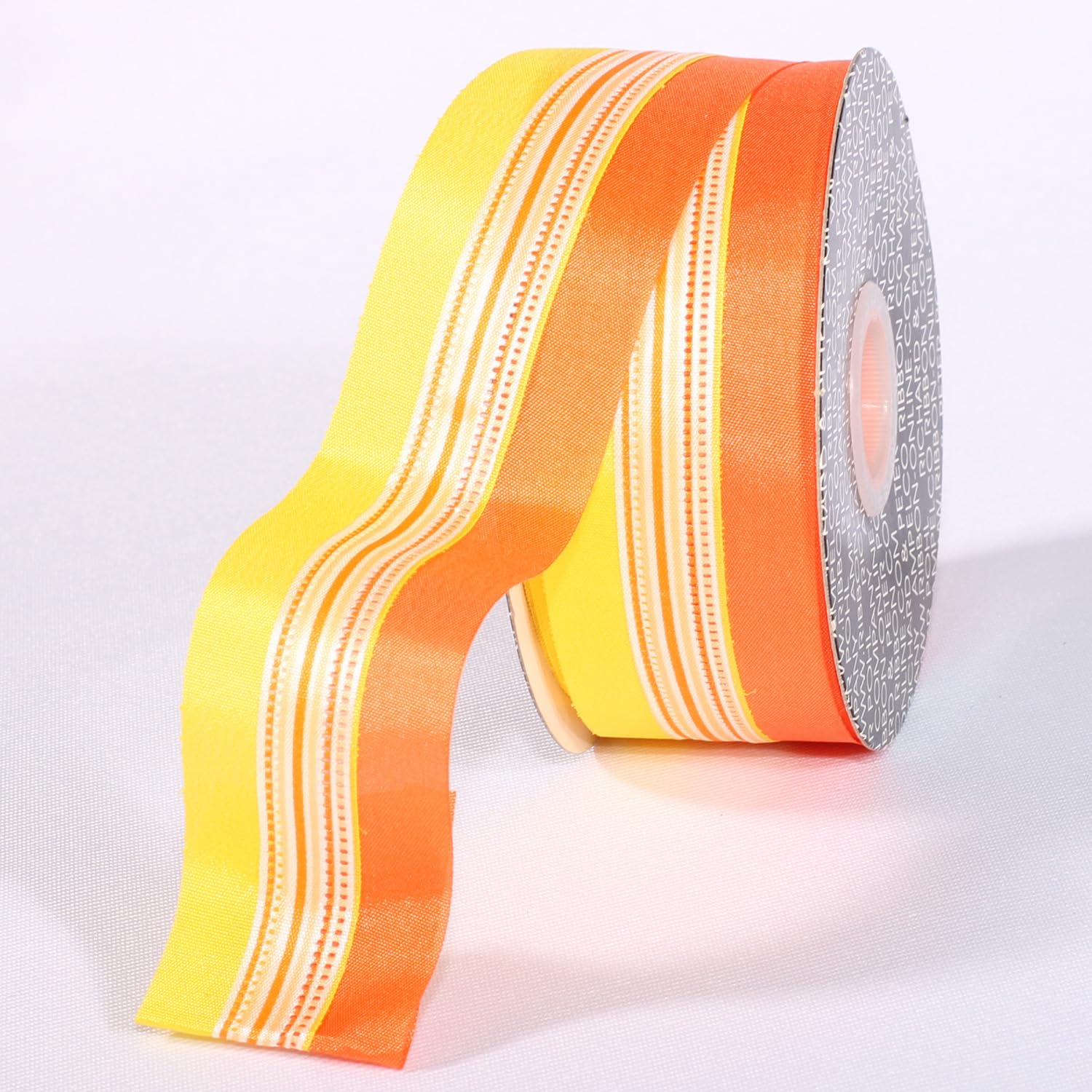 Amazon.com: Yellow and Orange Wired Craft Ribbon with Stripes 1.5