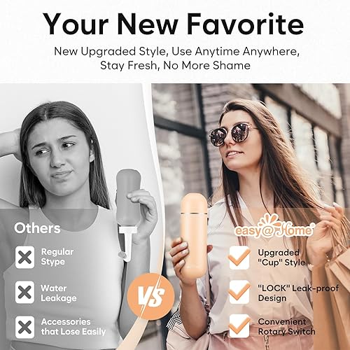 Miniatura 35 de Easy@Home Bidé portátil para viajes: botella Peri para el cuidado posparto - Pulverizador de mano para mujeres y hombres Botella grande