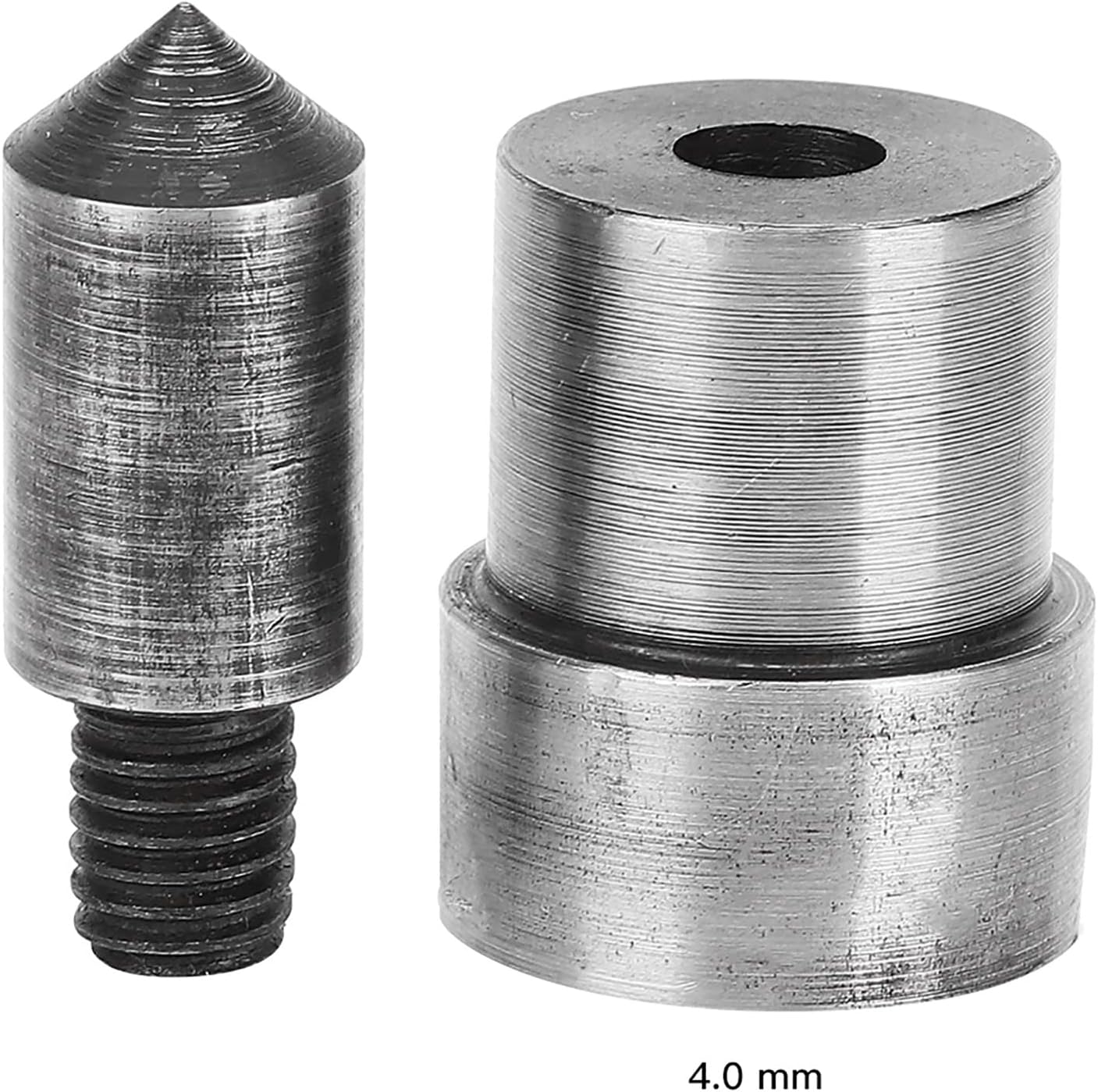 2Pcs Press Punch Machine Tool, Heavy Duty Metal Grommet Eyelet H Spring Snap Fastener Button Die Hand Press Grommet Machine for Hand Pressing(4.0 mm)