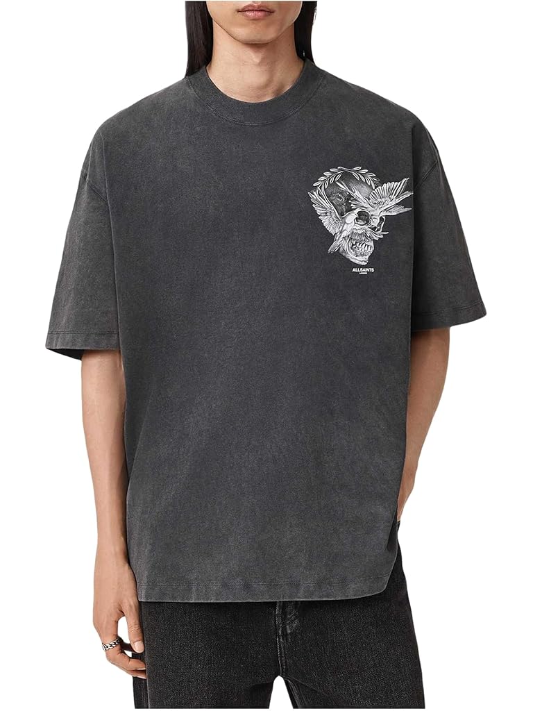 Black AllSaints Mysteries Short Sleeve Crew