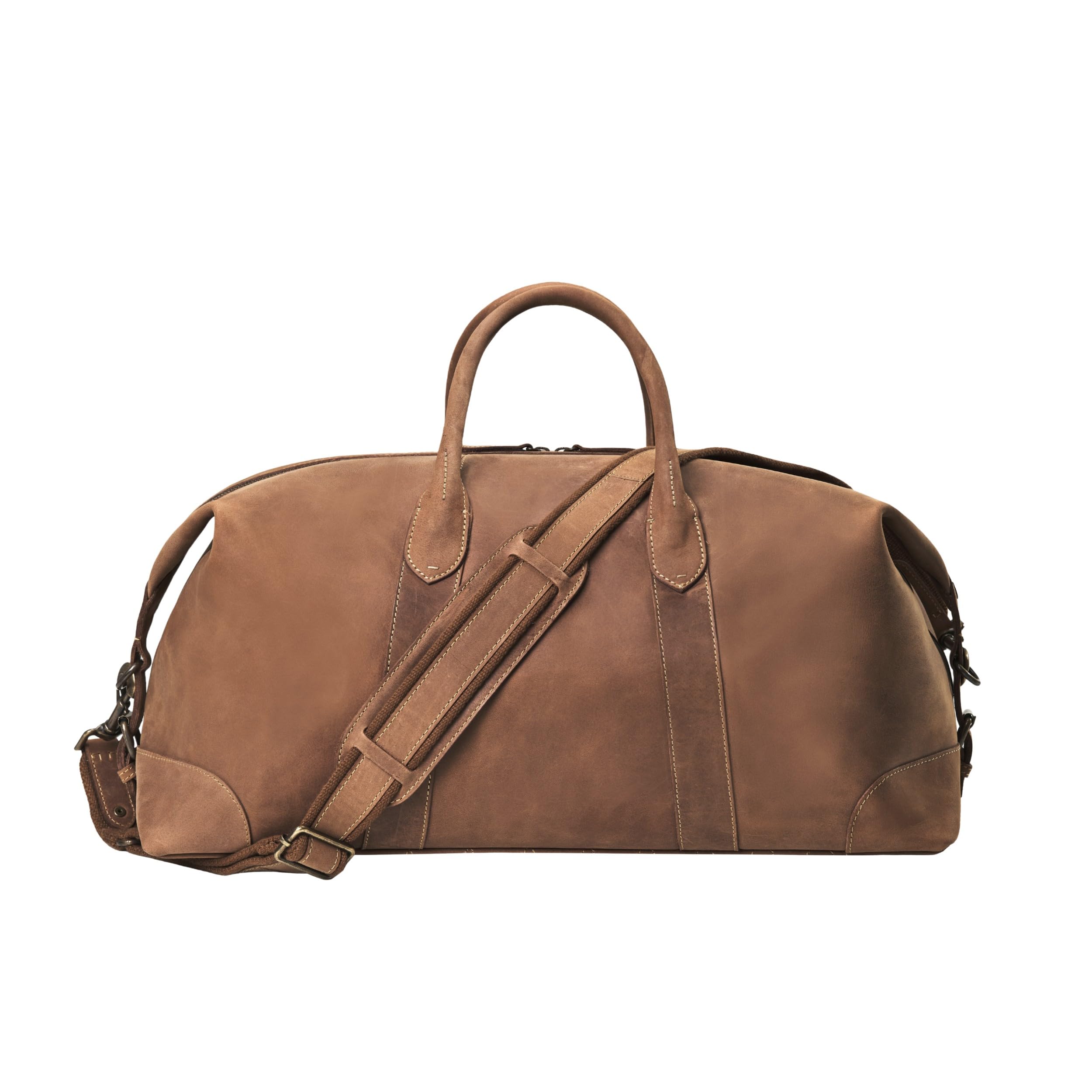 DRAKENSBERG Leder Weekender 'David' (55cm) Reisetasche Herren Damen, Vintage Design, erweiterbar | 45L, Havanna-Braun, DR00306-M
