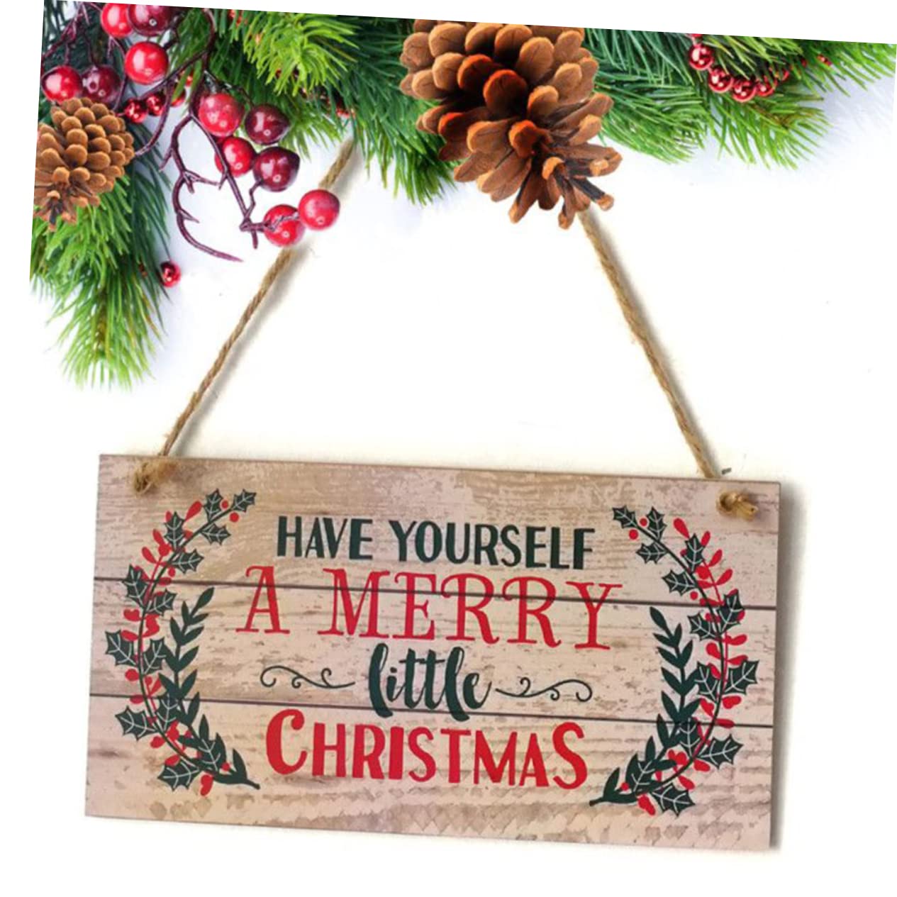 Adorno Colgante Navideño Para Puerta De Madera Diseño Festivo Brillante Adecuado Para Decoración De Interiores Navidad