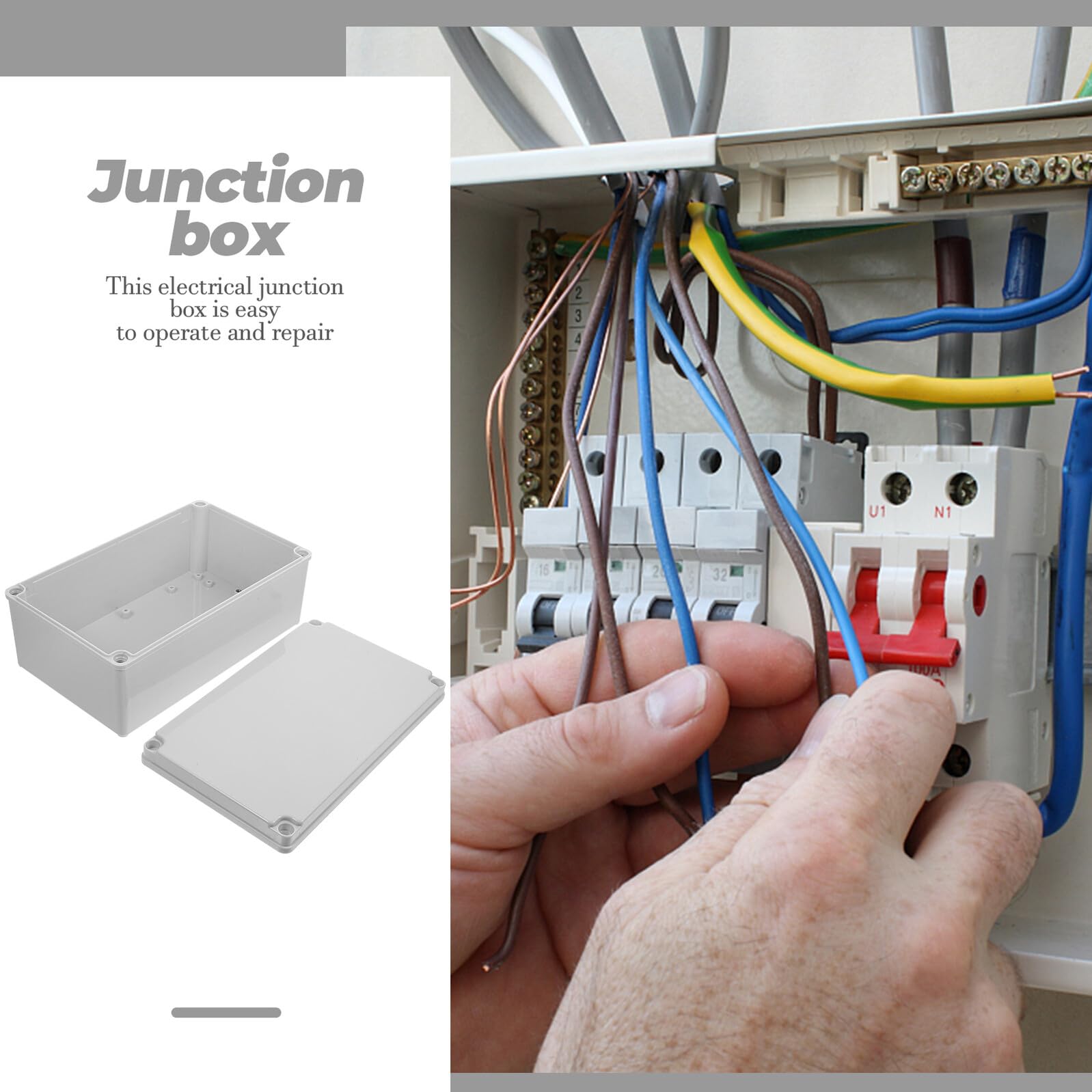 Baluue Scatola di Giunzione Elettrica Certificazione IP68 Bianco e in ABS Antipolvere Adatta per Uso Interno ed Esterno