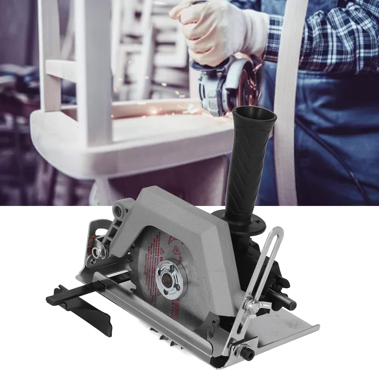 Adapter do piły tarczowej HaloVerde z ostrzem 105 mm / 4,13 cala do wiertarek elektrycznych 6–13 mm, zestaw adapterów z wiertarki do piły do ​​cięcia i szlifowania drewna, PCV i