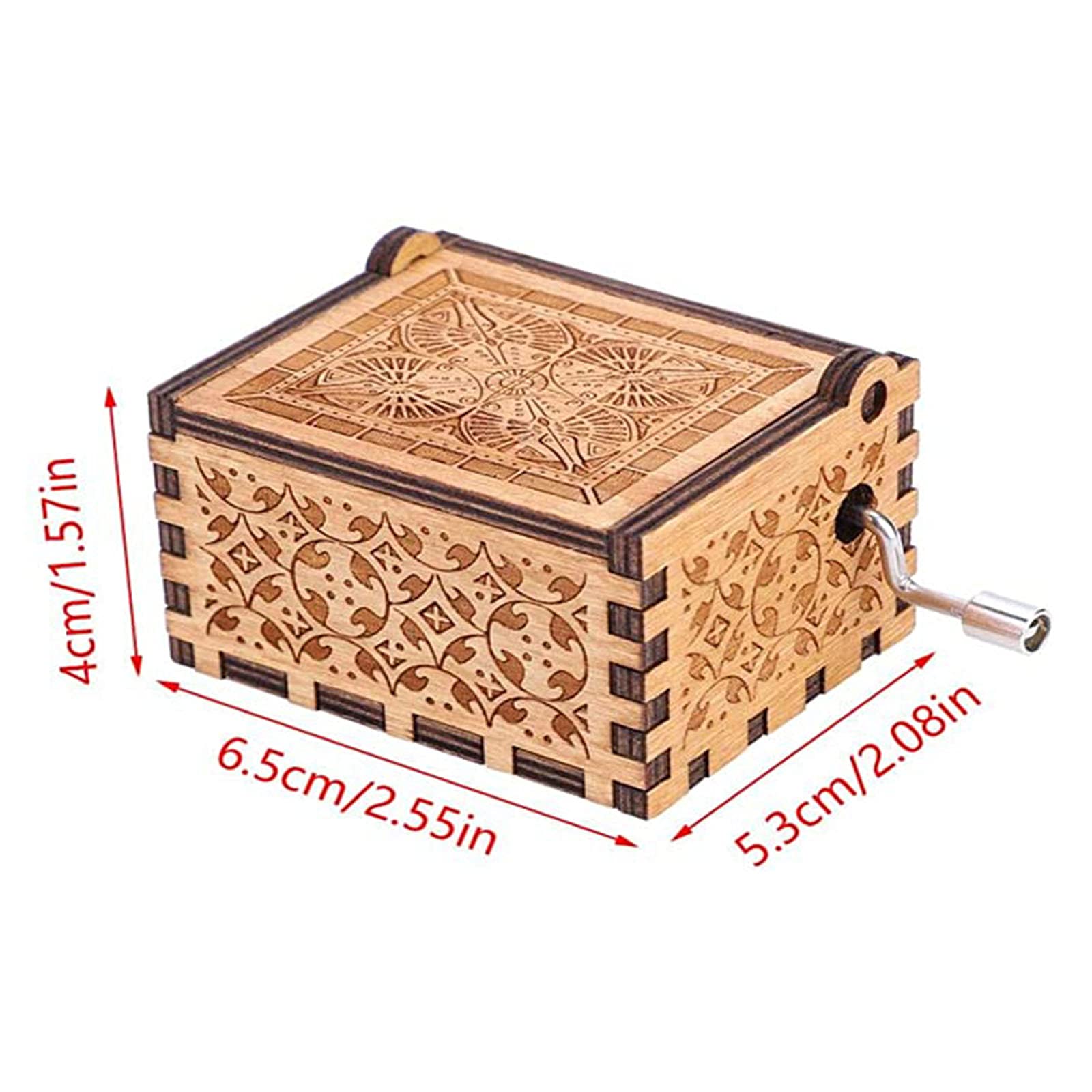 Amazon | オルゴールオルゴール木製ハンドルクランクオルゴールハリー