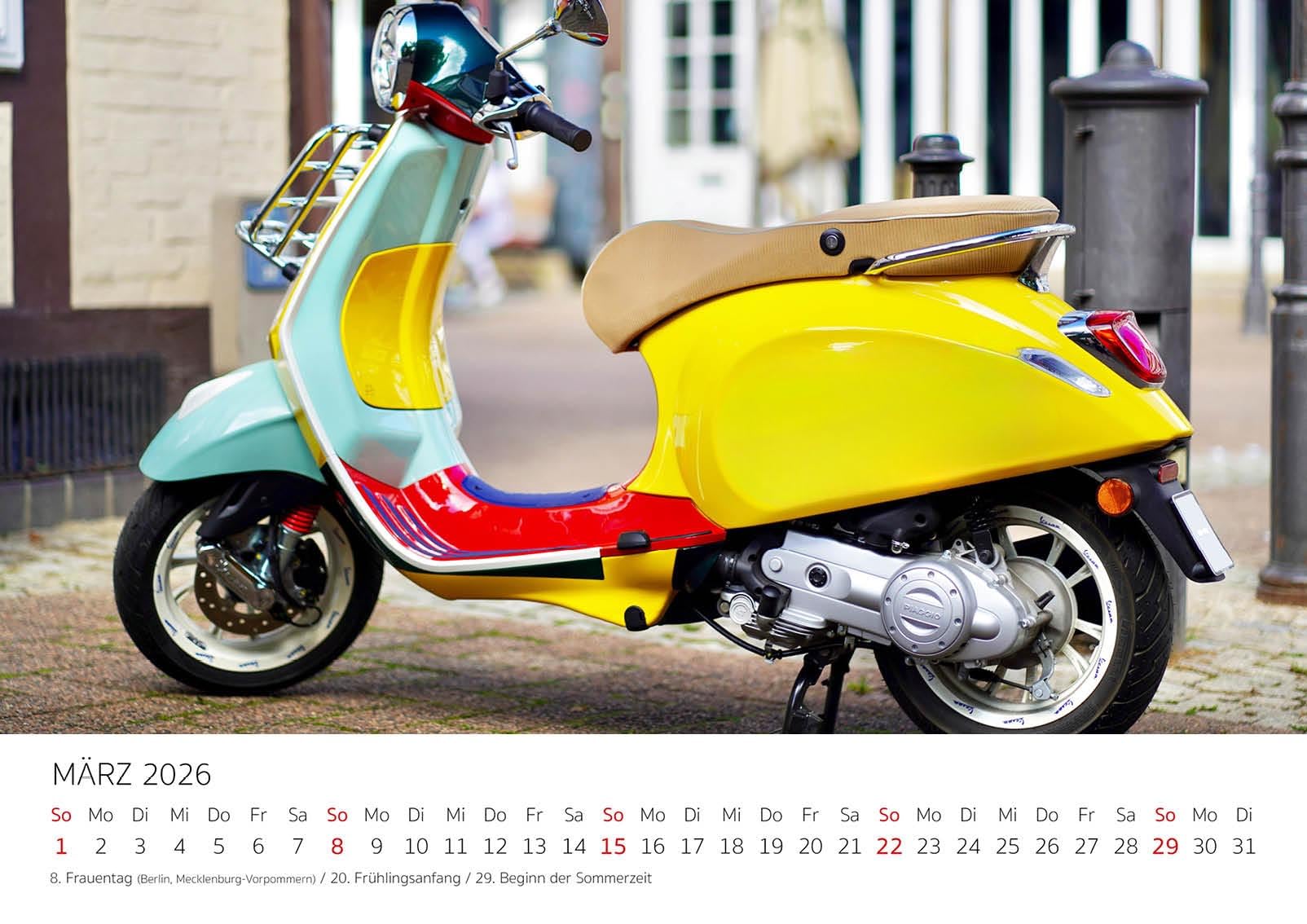 Edition Seidel High-quality calendar – the world of scooters Vespa