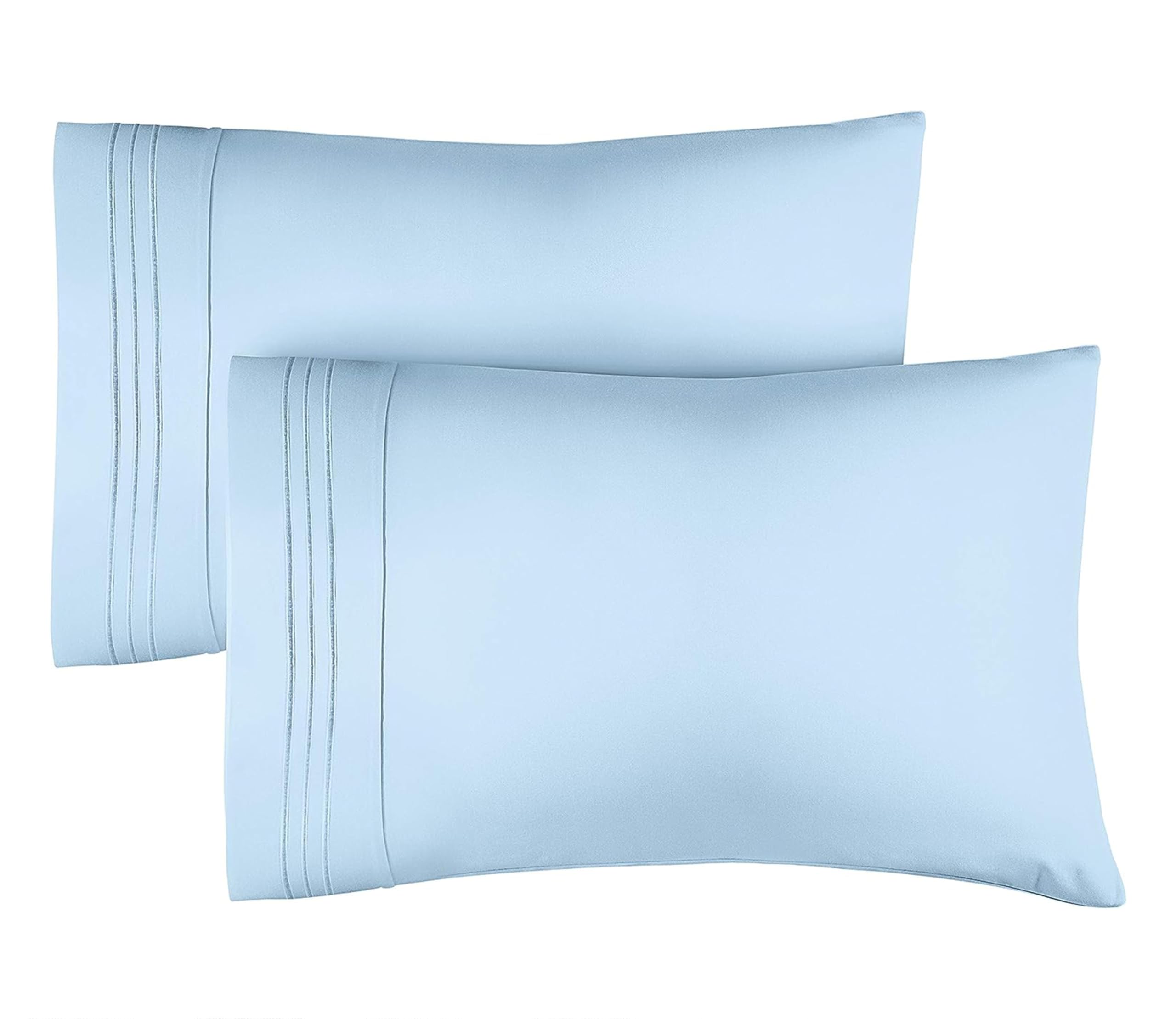 Sponsored Ad - Queen Pillow Cases Set of 2 - Ultra Soft Hotel Quality Pillowcase Covers - Comfy, Cozy & Wrinkle Free - Shrink, Stain & Fade Resistant - Machine Washable Pillow Protectors - 2 Piece Set - Light Blue