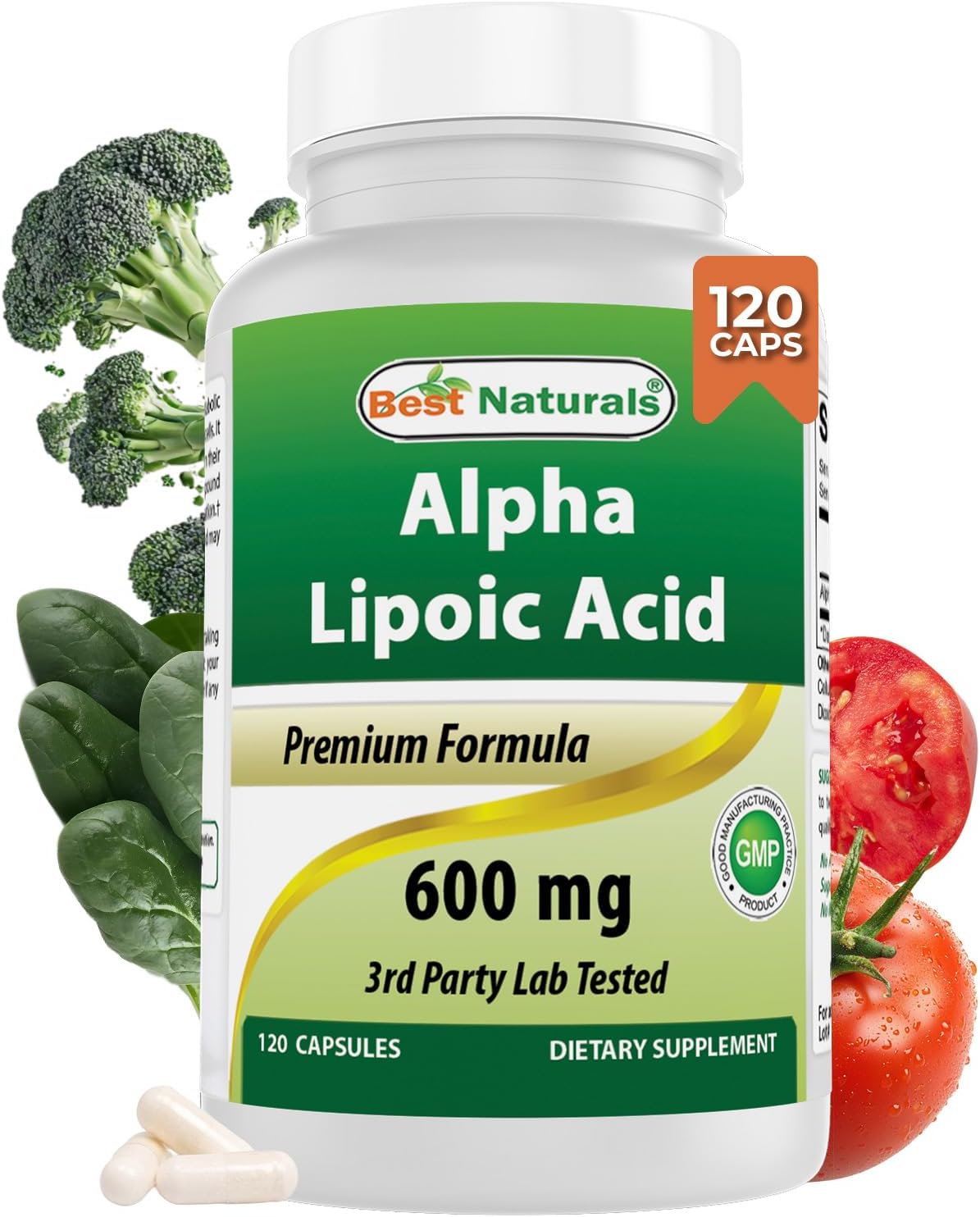Alpha Liopic Acid 600 mg 120 Count - ALA Alpha Lipoic Acid Powerful Antioxidant