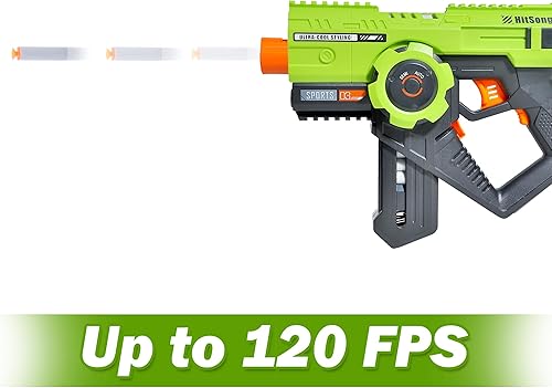 Miniatura 5 de Lanzador de juguete motorizado de balas suaves  100 dardos, dos cartuchos de dardos de 20 capacidades, regalo de juguete para niños, niñas, a partir