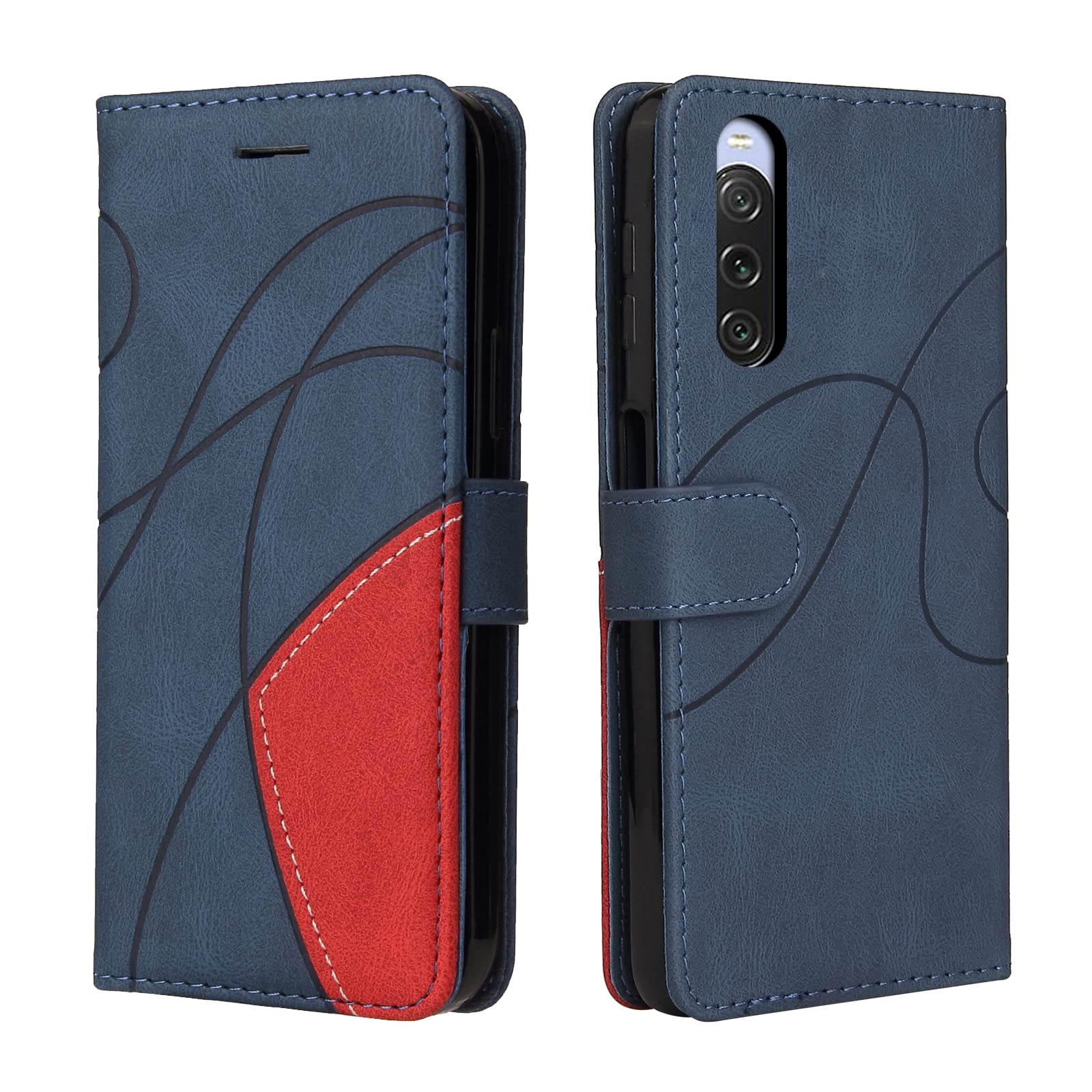 Cover Per Sony Xperia 10 III, Case Portafoglio Custodia in Pelle Guscio
