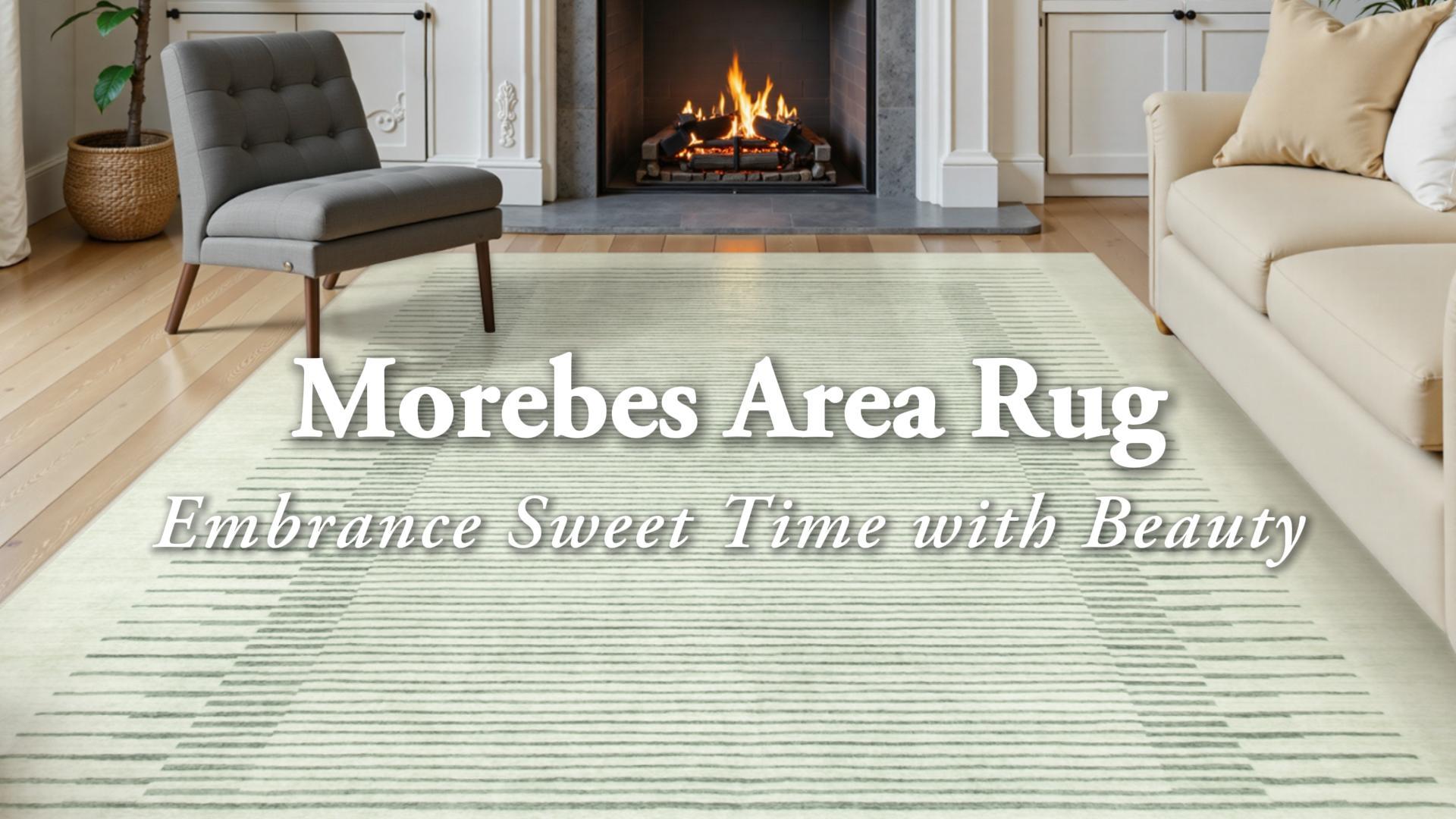 Tapete Morebes 5'x7' Blanco y Gris Geométrico Lavable miniatura 7