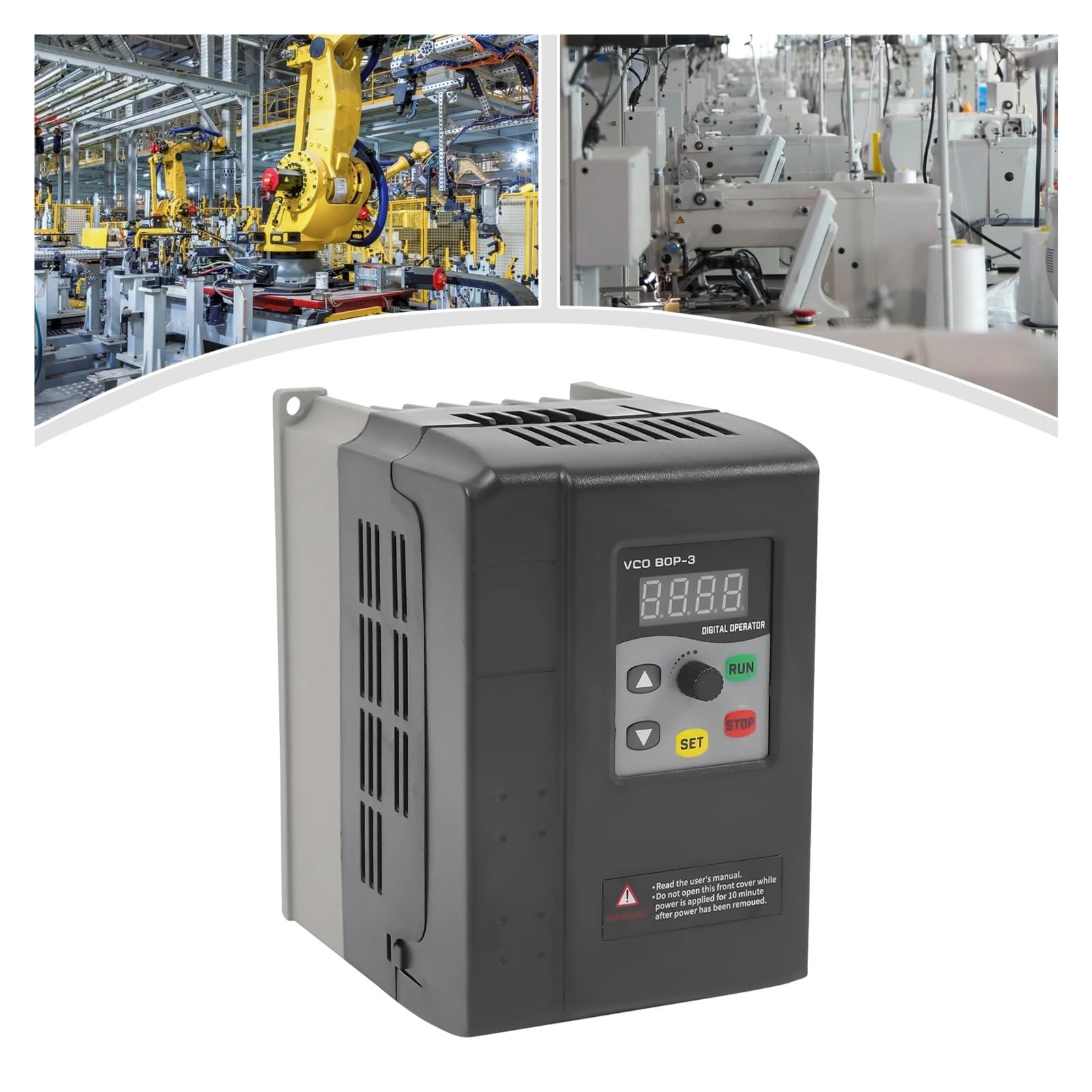 EDEDE Variador de Frecuencia Inversor de frecuencia 380 V 1,5 kW, trifásico, VFD, variador de frecuencia, convertidor de Velocidad, V/F, 3 entradas, 3 Salidas, variador de Velocidad Ajustable