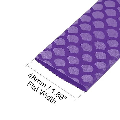 Miniatura 3 de uxcell - Funda termoencogible para caña de pescar (1.890in, plana), color morado