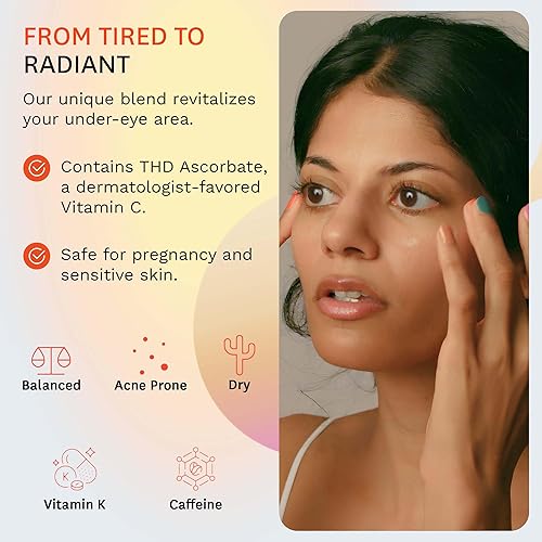 Miniatura 7 de fig.1 Crema de ojos con vitamina C, ilumina y reduce las bolsas y la hinchazón del área de los ojos, antienvejecimiento, con vitamina C y cafeína,