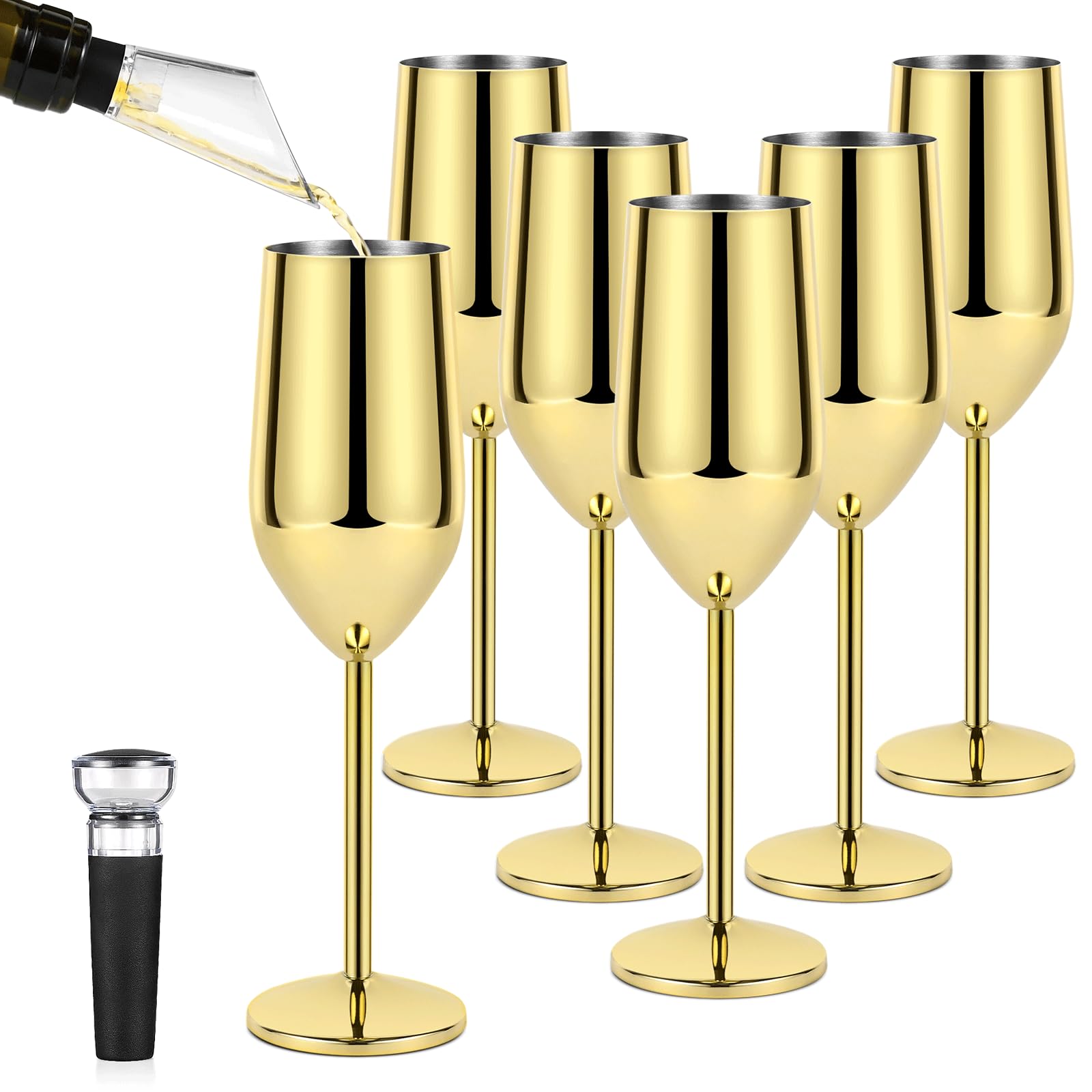 Flûtes à champagne élégantes Lifecapido, le cadeau idéal pour Noël