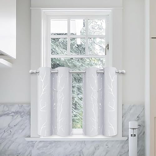 Miniatura 3 de BUHUA Cortinas Cortas de 36 Pulgadas de Largo, Paneles Opacos para Literas de RV, Cortinas de Ventana de Cocina Sobre el Fregadero, Cortinas Opacas