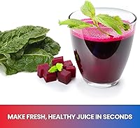 Vista 5 de Total Chef - Extractor de jugo centrífugo de boca ancha de 2 velocidades, prensa de frutas Juguera para verduras, pasto de trigo, bebida fresca