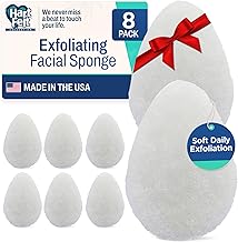 HartFelt 8ct Tear Drop Face Scrubber for Women | Reusable Facial Sponges for Daily Cleansing | Facial Exfoliating Pads for Removing Dead Skin, Dirt & Makeup | Made in USA