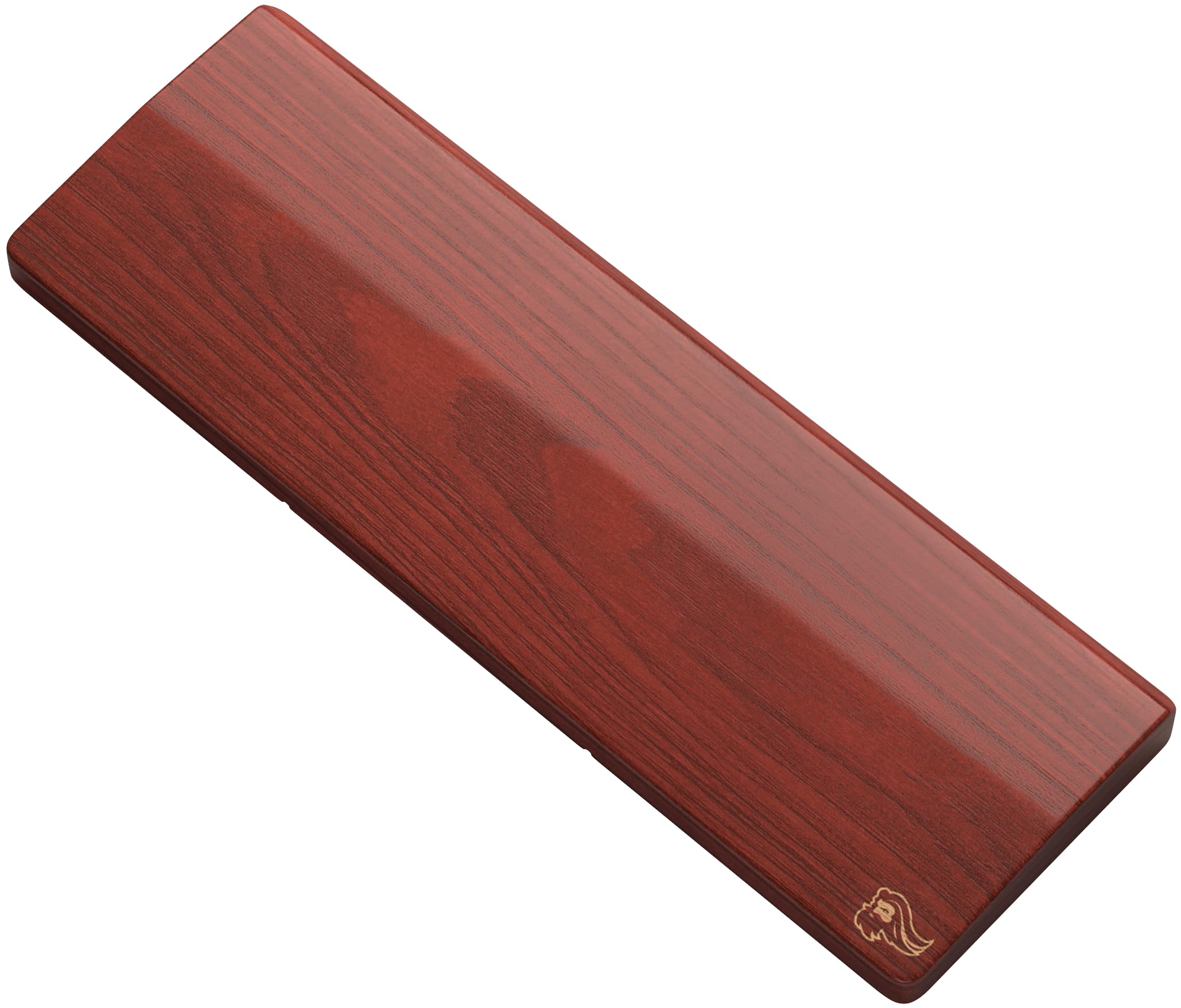 Glorious Gaming Reposamuñecas de madera para teclado (compacto) - Fresno blanco, superficie lisa, antisudor y antisuciedad, base de goma antideslizante, 300 x 100 x 19 mm - Roble dorado