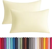 Vista 34 de BEDSUM Juego de 2 fundas de almohada de microfibra estándar suaves, resistentes a las arrugas y de fácil cuidado con cierre de sobre para niños, 20