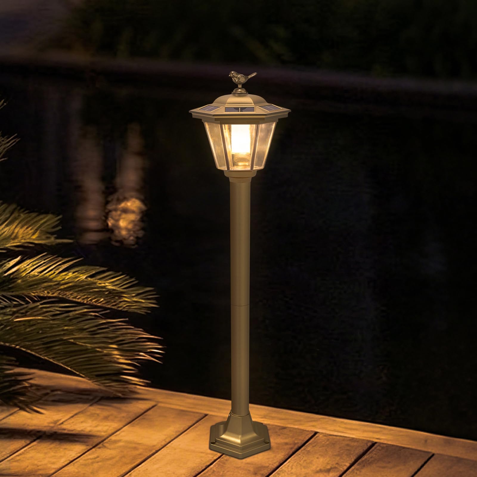 Amazon.co.jp: GWSOLAR ソーラーガーデンライト玄関灯2個組 高さ70cm