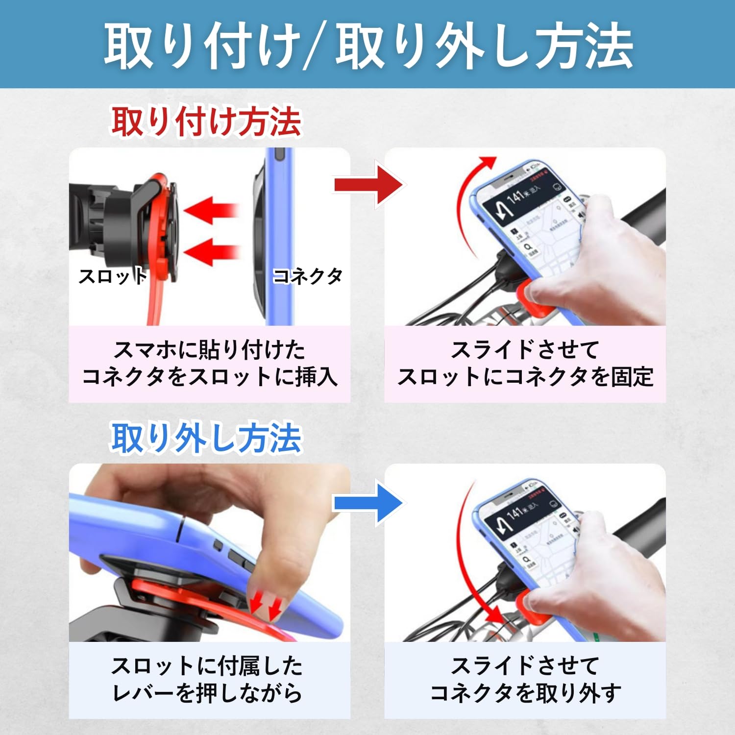 Amazon.co.jp: [WaYori] クアッドロック互換品 バイク スマホホルダー