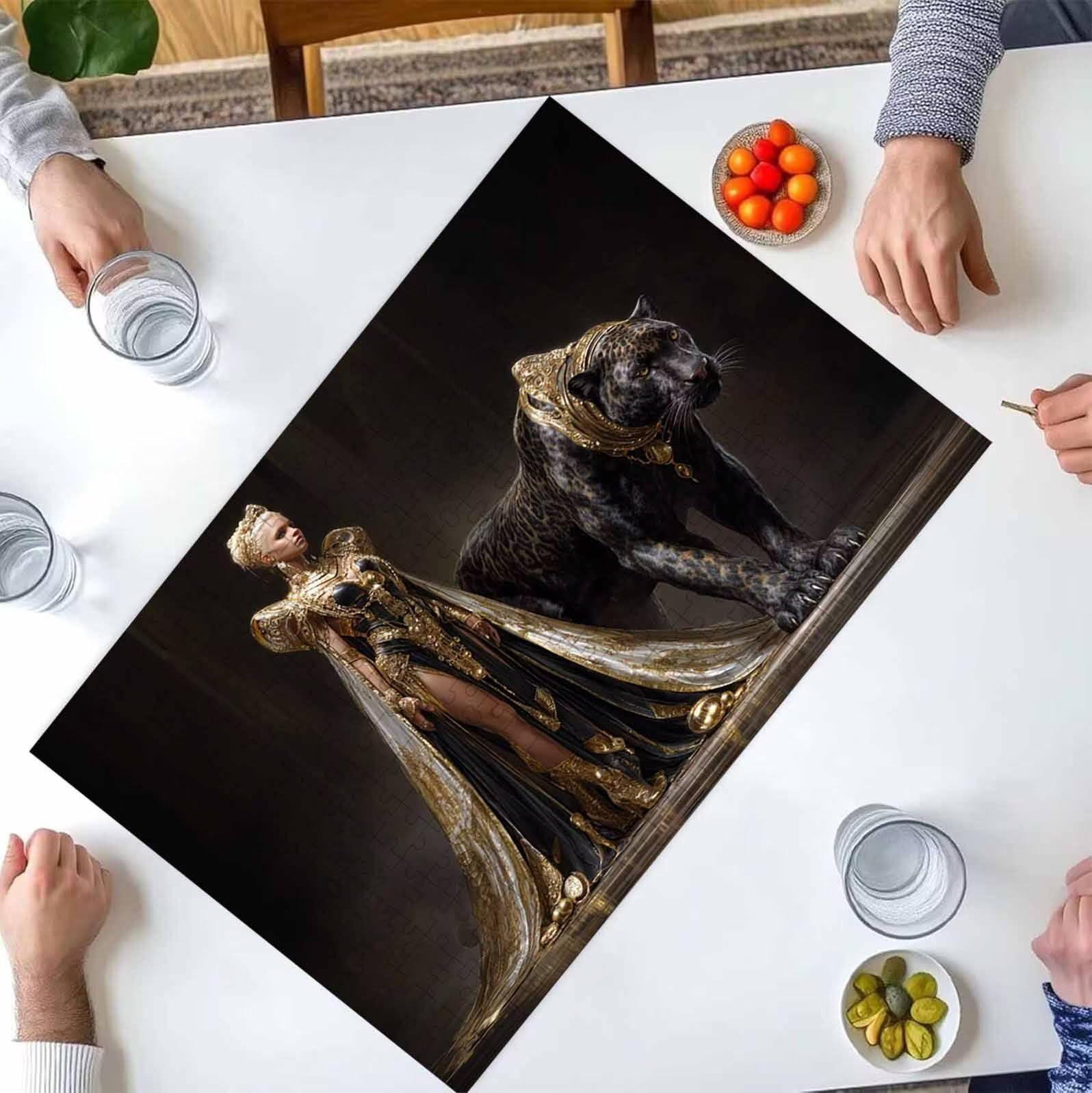 1500 Pezzi di Puzzle, donna nero 1500 Pezzi di Puzzle per Adulti, Regalo Anniversario, Regalo Natale, Decorazione Della Casa, Prevenzione Della Degenerazione Cerebrale Negli Anziani PjY922 9-4