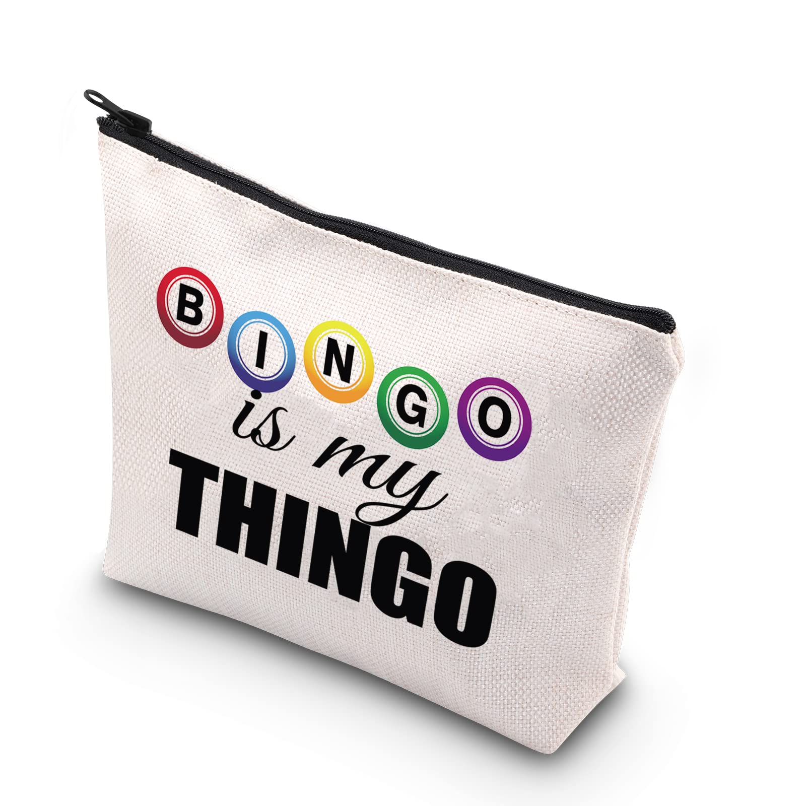 BDPWSSFunny Bingo Gifts Bingo Makeup Bag Bingo Player Gift Bingo Is My Thingo For Bingo Gambler Gift Bingo Lover Gift, My Thingo, Waterproof