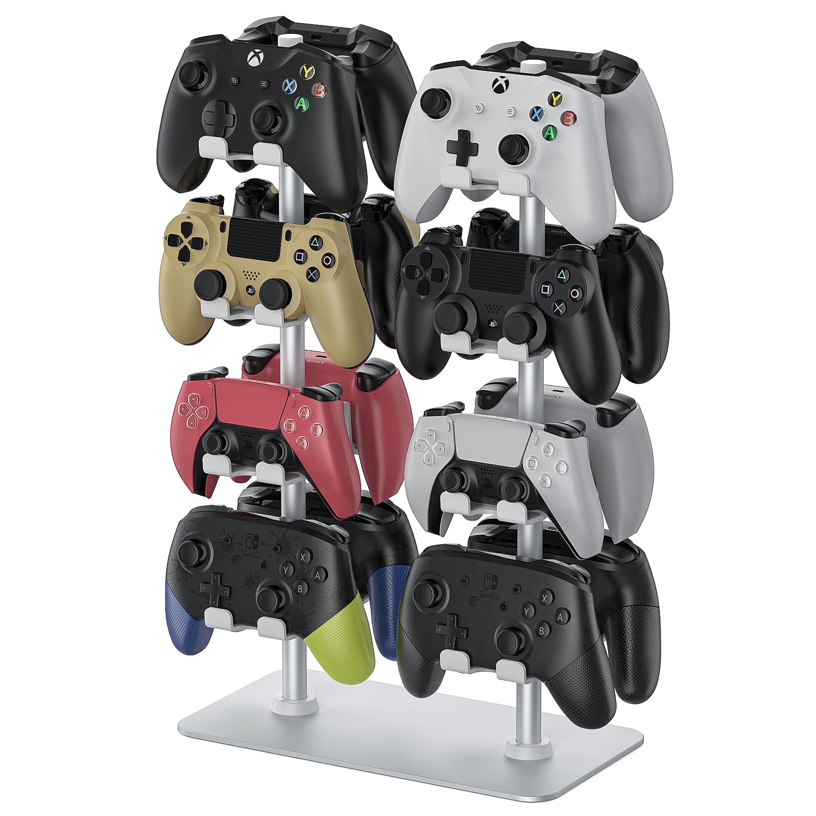 MANMUVIMO Controller Holder for 16 Xbox PS5 PS4 Gaming Controller Video Game Controller Holder Headphone Stand for Desk