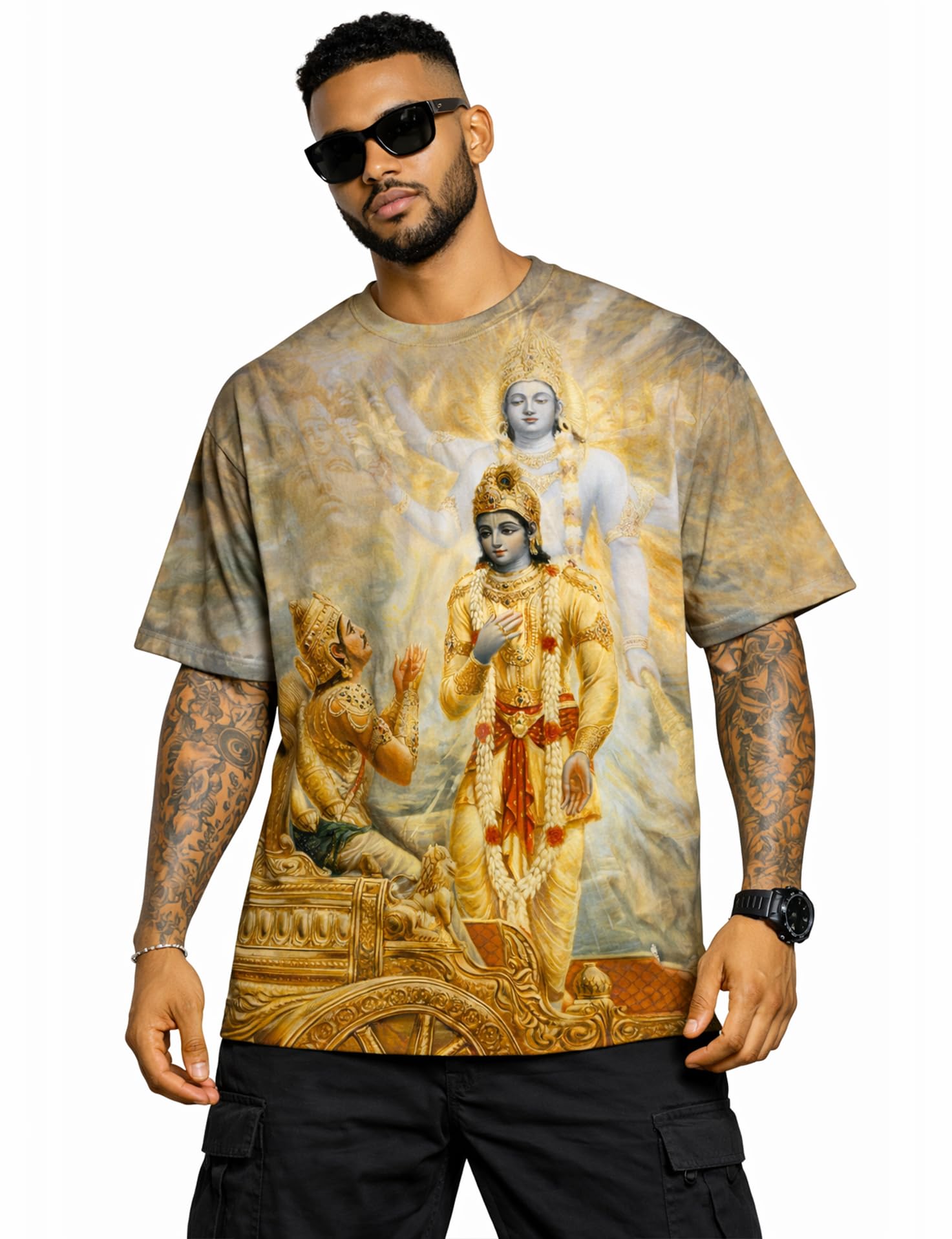 stand out All Over Printed Shiva, Krishna, Hanuman, Kali, Ram and Ravana, Ramayan, Bagavath Githa, Buddha Religious, Spiritual, Hindu Gods T-Shirts-picture-34